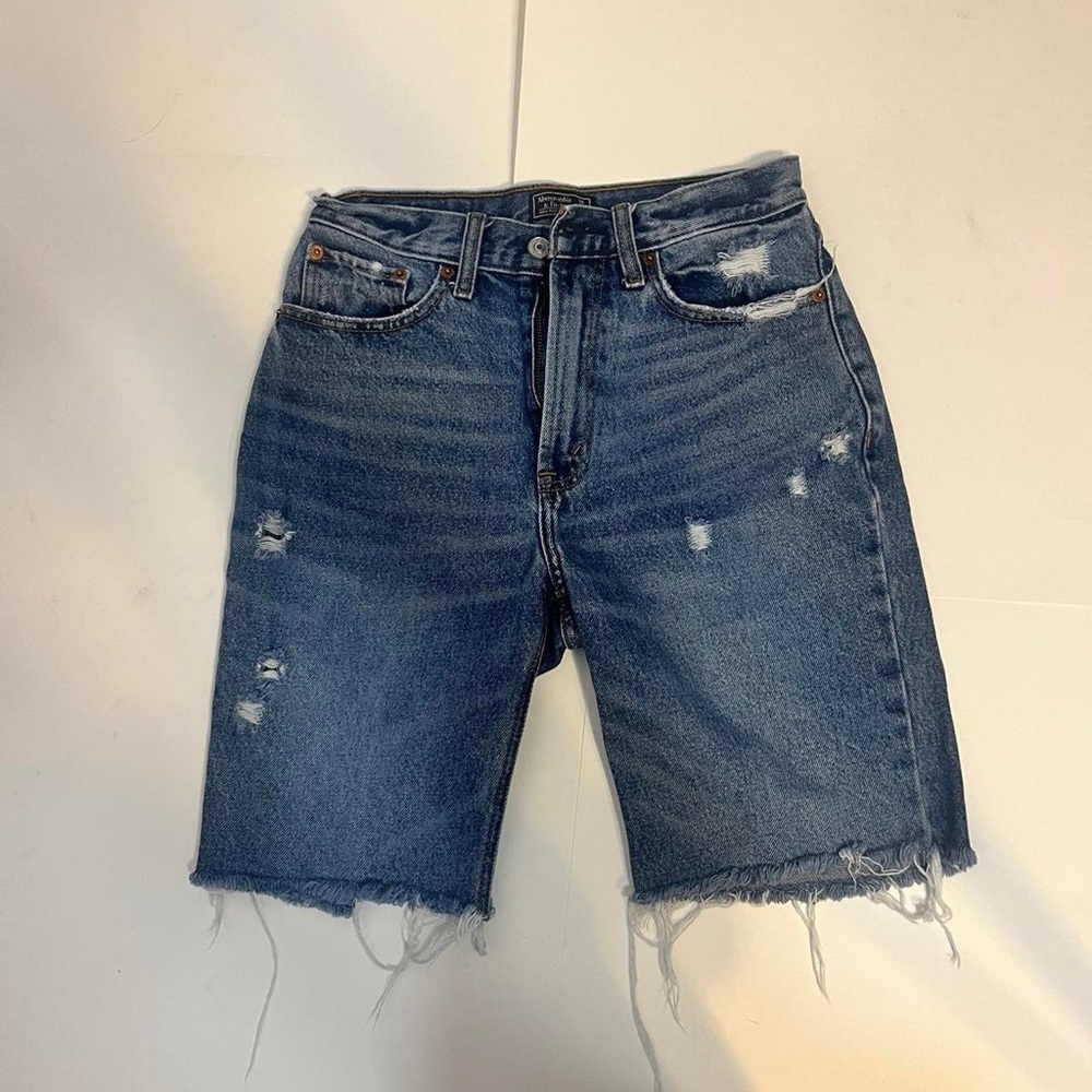 Abercrombie and Fitch Distressed Bermuda Shorts